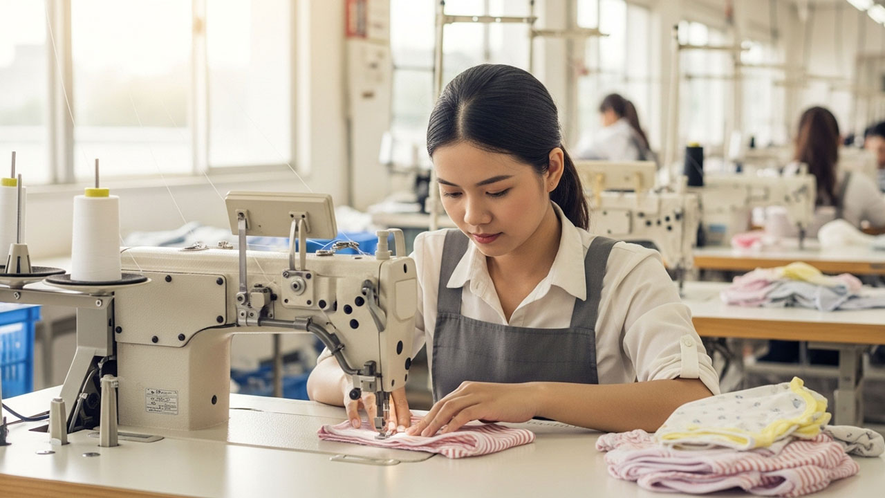 Đơn hàng may mặc (may quần áo trẻ em) tại Chiba