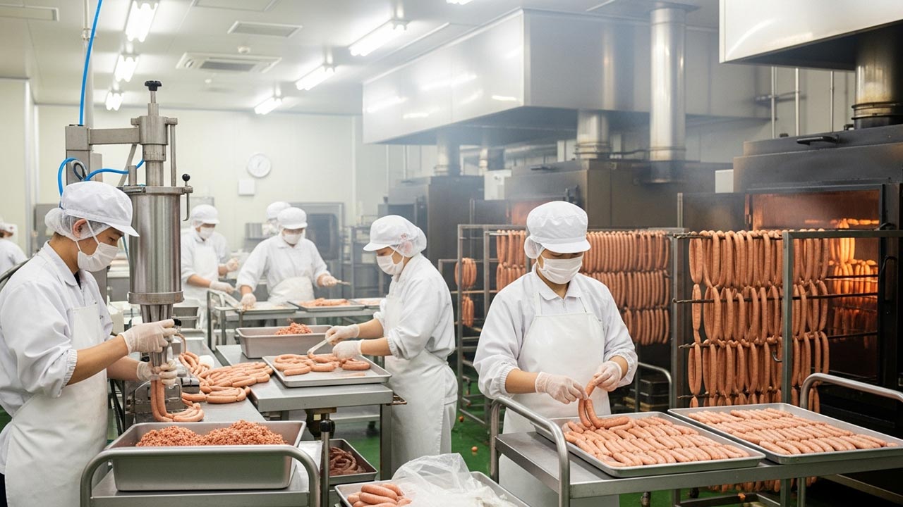 Đơn hàng TTS chế biến thực phẩm (chế biến xúc xích) tại Kochi