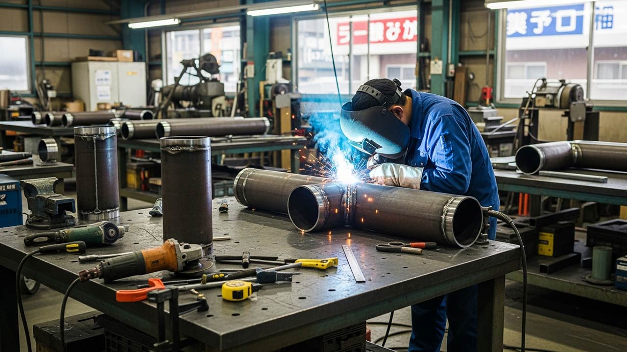 Đơn hàng TTS cơ khí chế tạo (hàn ống thép) tại Kanagawa