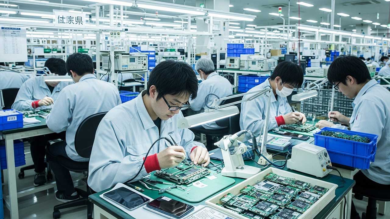 Đơn hàng TTS điện tử (lắp ráp linh kiện điện thoại, laptop) tại Ibaraki