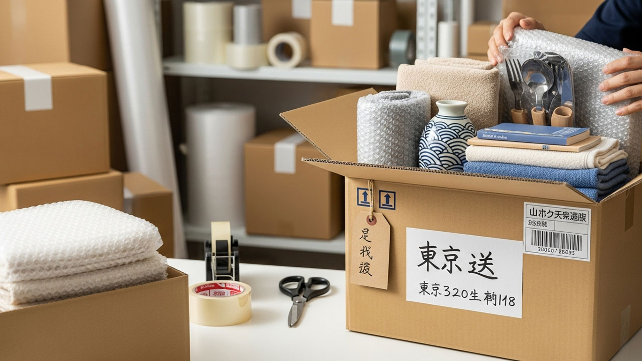 Đơn hàng TTS đóng gói đồ gia dụng tại Tokyo