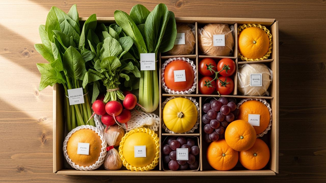 Đơn hàng TTS đóng gói rau củ quả tại Nara