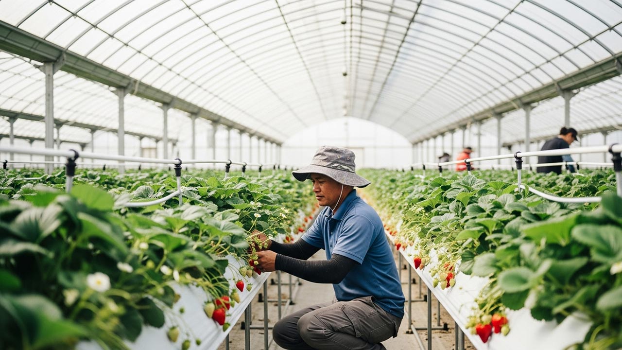 Đơn hàng TTS nông nghiệp trồng dâu tây nhà kính tại Okinawa