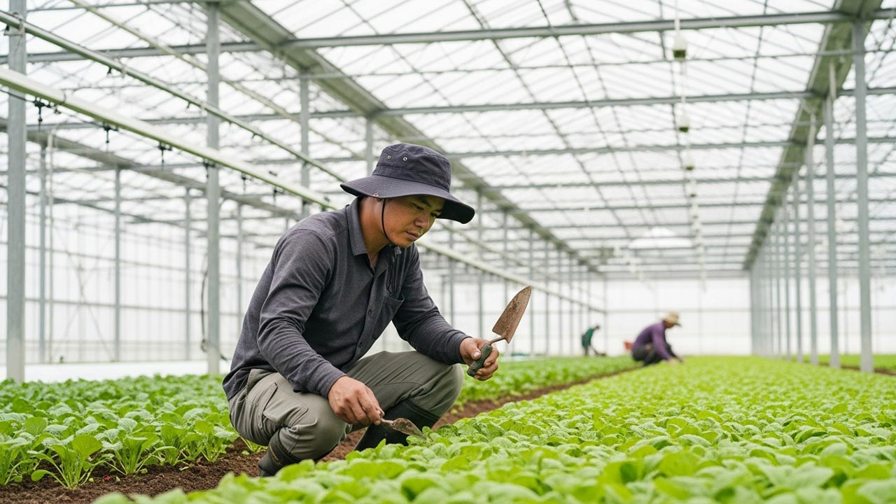 Đơn hàng TTS nông nghiệp trồng rau nhà kính tại Chiba