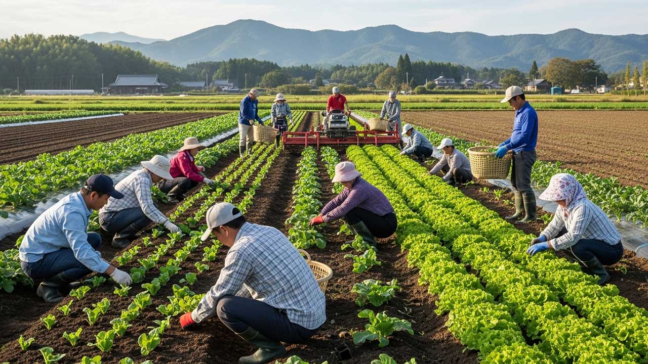 Đơn hàng TTS nông nghiệp trồng và thu hoạch rau củ quả tại Akita